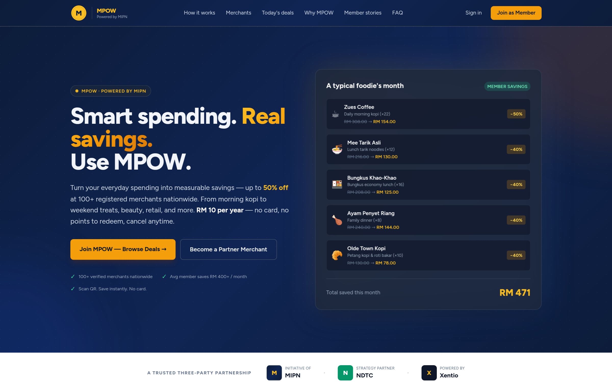 MPOW · MIPN B2C savings system built by Xentio